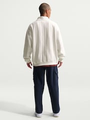 Nike Beige ThermaFIT 1/2 Zip Top Oversized Golf Sweat Top - Image 2 of 5