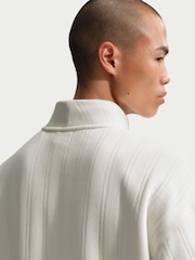 Nike Beige ThermaFIT 1/2 Zip Top Oversized Golf Sweat Top - Image 4 of 5