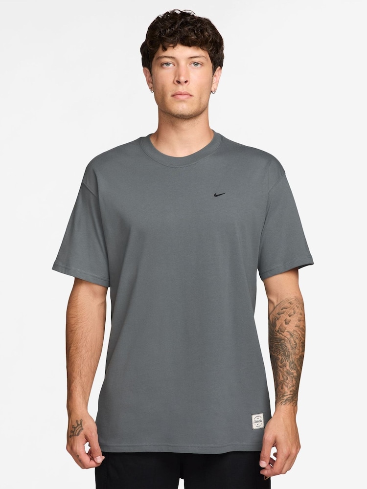 Nike Smoke Grey Athletic Club Back Graphic T-Shirt - Image 1 of 5 Nike Smoke Grey Athletic Club Back Graphic T-Shirt - Image 1 of 5