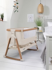 Tutti Bambini Scandinavian Walnut  Ecru CoZee Air Bedside Crib - Image 1 of 4