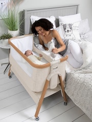 Tutti Bambini Scandinavian Walnut  Ecru CoZee Air Bedside Crib - Image 2 of 4