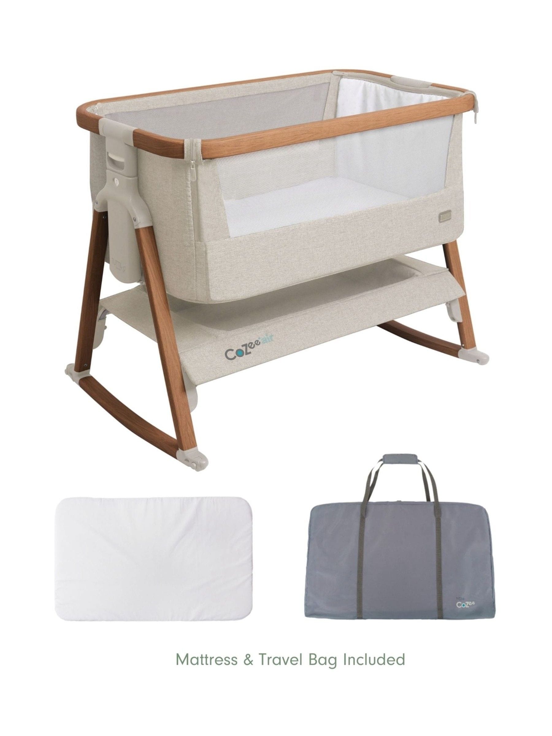 Buy Tutti Bambini Scandinavian Walnut Ecru CoZee Air Bedside Crib