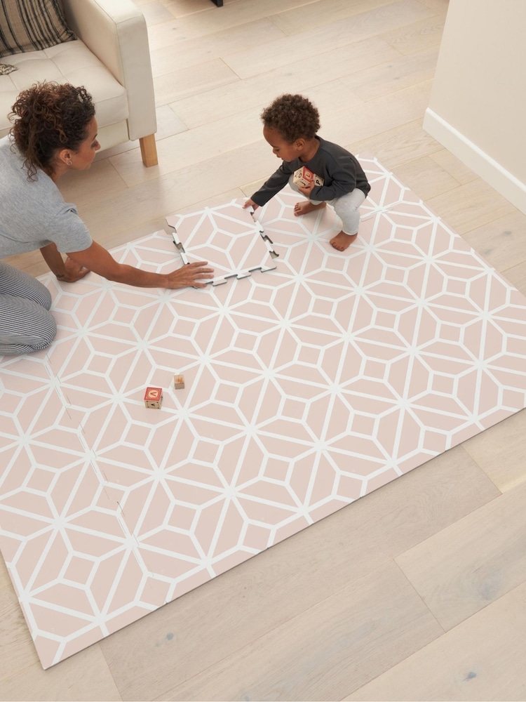 Tutti Bambini Tiles Blush Rose Puzzle Playmat (120 x 175cm - Image 1 of 4