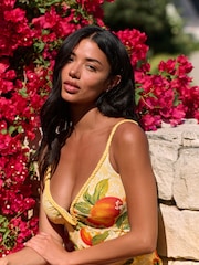 B by Ted Baker Plunge Yellow Fruit Tankini - Image 4 of 8