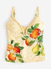 B by Ted Baker Plunge Yellow Fruit Tankini - Image 6 of 8