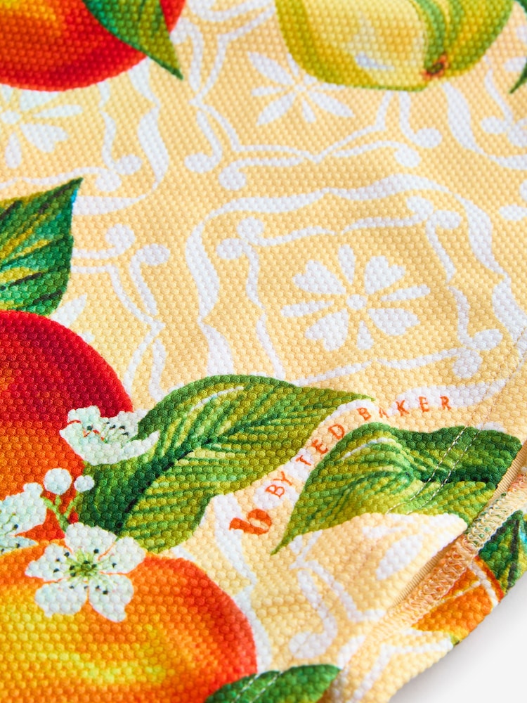 B by Ted Baker Plunge Yellow Fruit Tankini - Image 8 of 8