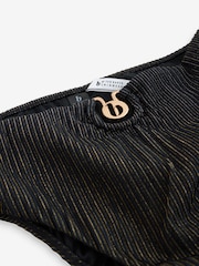 B by Ted Baker Hardware Bikini mit hoher Taille, Schwarz, mit Bauchkontrolle - Bild 6 von 8