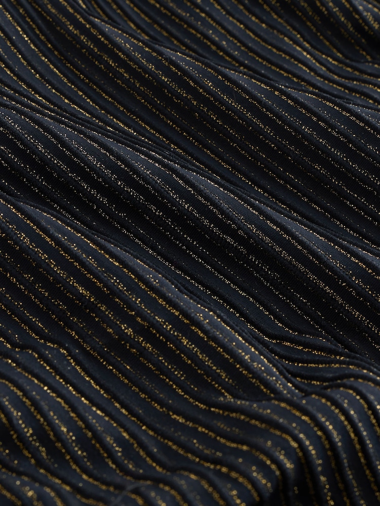 B by Ted Baker Hardware Bikini mit hoher Taille, Schwarz, mit Bauchkontrolle - Bild 8 von 8