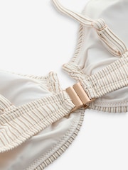 B by Ted Baker hardware Plunge Cream Bikini Top - Image 3 of 4