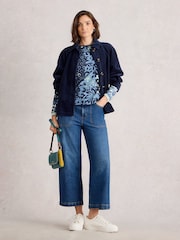 White Stuff Blue Clara Long Sleeve T-Shirt - Image 3 of 6