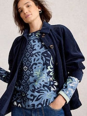 White Stuff Blue Clara Long Sleeve T-Shirt - Image 4 of 6