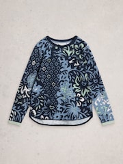 White Stuff Blue Clara Long Sleeve T-Shirt - Image 5 of 6
