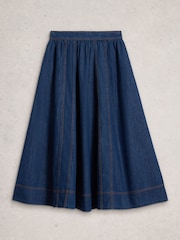 White Stuff Leo Denim Midi Skirt - Imagem 5 de 6