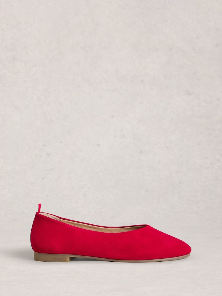 White Stuff Red Cheri Leather Ballerina Pumps - Image 1 of 4 White Stuff Red Cheri Leather Ballerina Pumps - Image 1 of 4