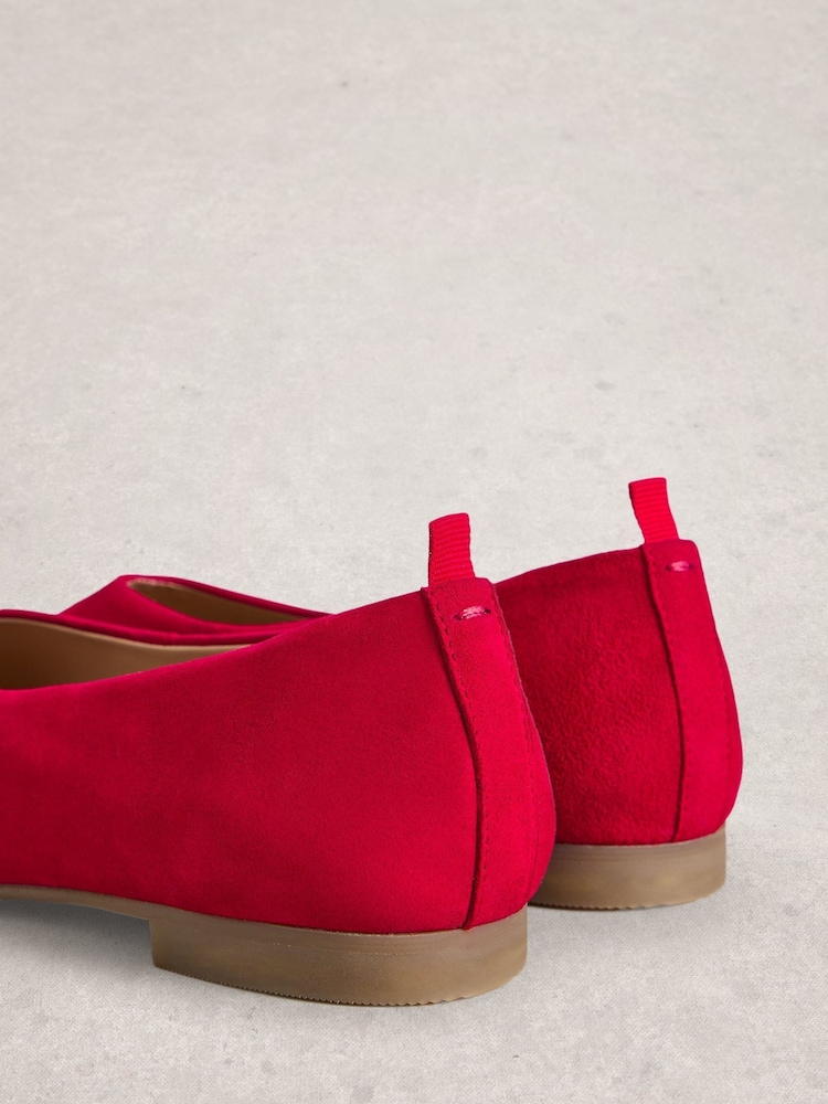 White Stuff Red Cheri Leather Ballerina Pumps - Image 4 of 4 White Stuff Red Cheri Leather Ballerina Pumps - Image 4 of 4
