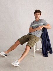 White Stuff Abersoch Graphic Print Fish Stripe T-Shirt - صورة 1 من 6