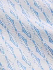 White Stuff Blue Salcombe Fish Stripe Shirt - Image 6 of 6