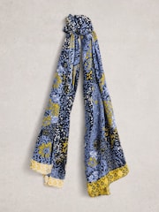White Stuff Blue Sophie Printed Scarf - Image 1 of 3