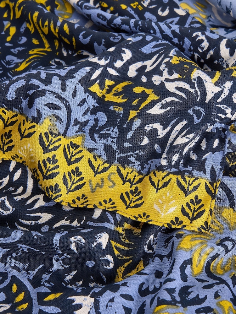 White Stuff Blue Sophie Printed Scarf - Image 3 of 3 White Stuff Blue Sophie Printed Scarf - Image 3 of 3