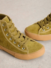 White Stuff Green Pippa Cord Hi-Top Trainers - Image 4 of 4