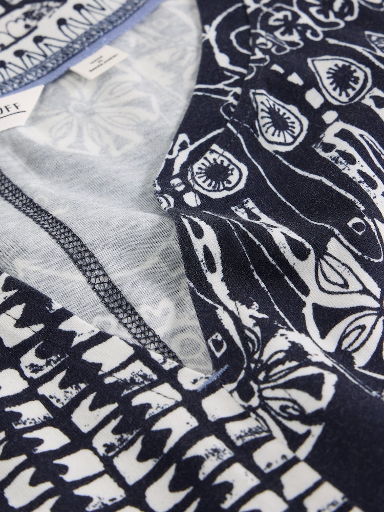 White Stuff Light Blue Nelly Notch Neck T-Shirt - Image 6 of 6