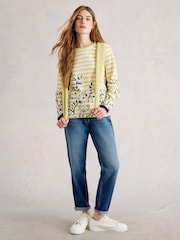 White Stuff Yellow Clara Long Sleeve T-Shirt - Image 1 of 4