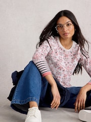White Stuff White Clara Long Sleeve T-Shirt - Image 1 of 6