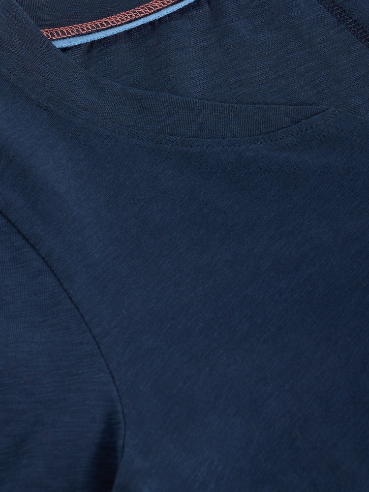 White Stuff Light Blue Nelly 3/4 Sleeve T-Shirt - Image 6 of 6