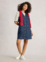White Stuff Blue Rose Denim Pinny Dress - Image 2 of 6