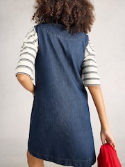 White Stuff Blue Rose Denim Pinny Dress - Image 3 of 6
