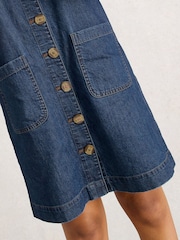 White Stuff Blue Rose Denim Pinny Dress - Image 4 of 6