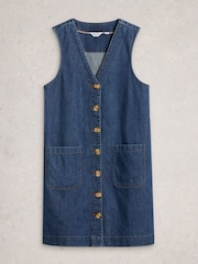 White Stuff Blue Rose Denim Pinny Dress - Image 5 of 6