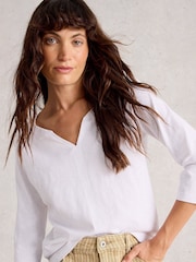 White Stuff White Nelly 3/4 Sleeve T-Shirt - Image 4 of 6