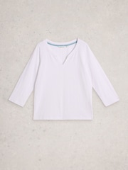 White Stuff White Nelly 3/4 Sleeve T-Shirt - Image 5 of 6
