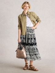 White Stuff Blue Abigail Midi Skirt - Image 1 of 6