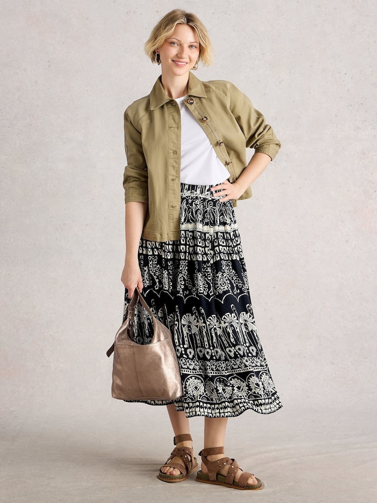 White Stuff Blue Abigail Midi Skirt - Image 1 of 6