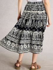 White Stuff Blue Abigail Midi Skirt - Image 2 of 6