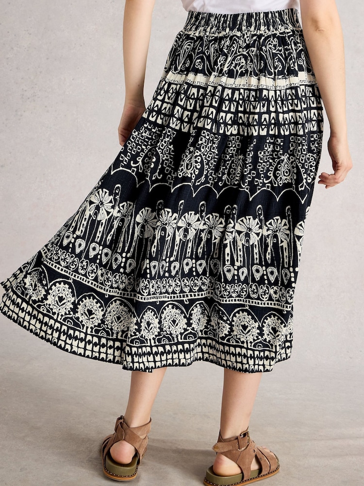 White Stuff Blue Abigail Midi Skirt - Image 2 of 6