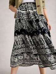 White Stuff Blue Abigail Midi Skirt - Image 3 of 6