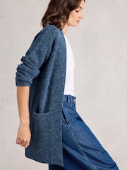 White Stuff Blue Erin Long Line Cardigan - Image 2 of 6