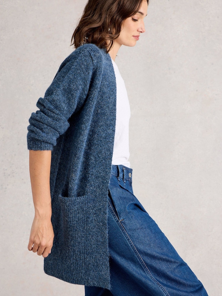 White Stuff Blue Erin Long Line Cardigan - Image 2 of 6 White Stuff Blue Erin Long Line Cardigan - Image 2 of 6