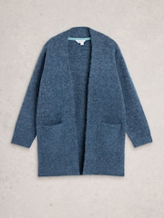 White Stuff Blue Erin Long Line Cardigan - Image 5 of 6
