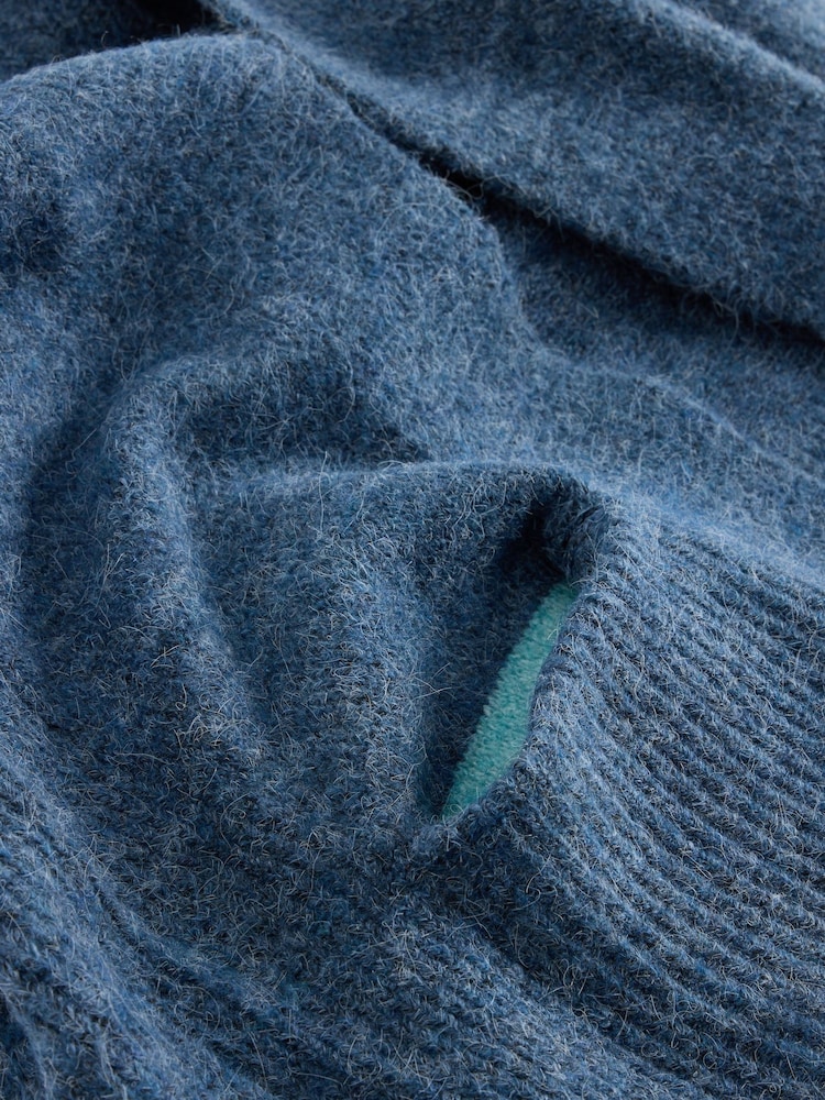 White Stuff Blue Erin Long Line Cardigan - Image 6 of 6