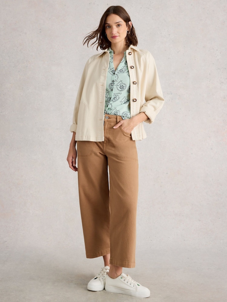 White Stuff Green Annie Jersey Shirt - Image 1 of 6