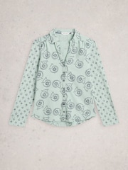 White Stuff Green Annie Jersey Shirt - Image 5 of 6