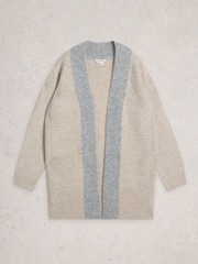 White Stuff Natural Erin Long Line Cardigan - Image 1 of 2