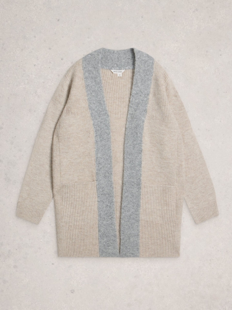 White Stuff Natural Erin Long Line Cardigan - Image 1 of 2