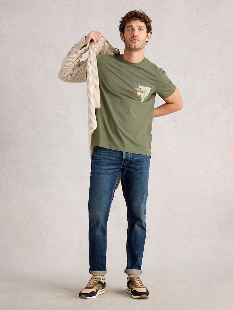 White Stuff Green Abersoch Graphic Print Map Fish T-Shirt - Image 1 of 6 White Stuff Green Abersoch Graphic Print Map Fish T-Shirt - Image 1 of 6