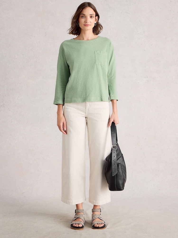 White Stuff Green Demi Dolman Top - Image 1 of 6