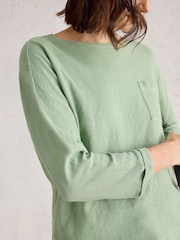 White Stuff Green Demi Dolman Top - Image 4 of 6
